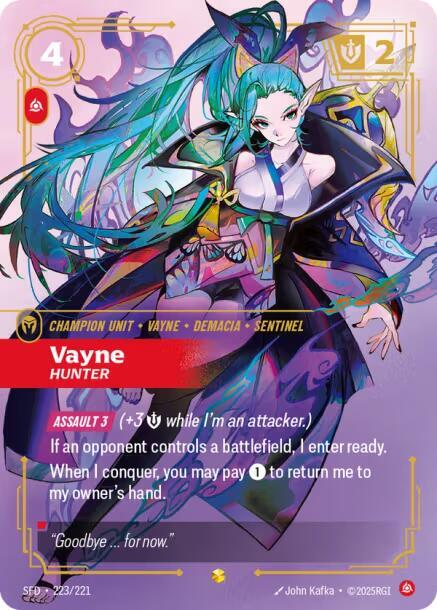 Vayne, Hunter (Overnumbered) (223/221) (SFD)