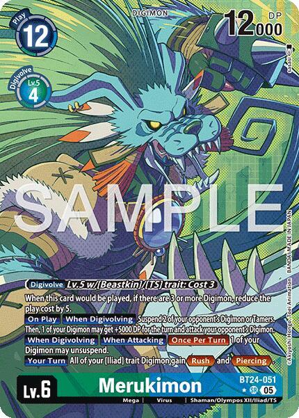 Merukimon (Alternate Art) (BT24-051 SR) (BT-24)
