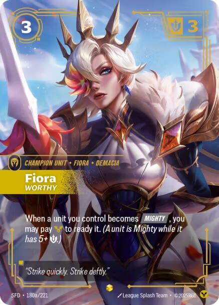 Fiora, Worthy (Alternate Art) (180a/221) (SFD)