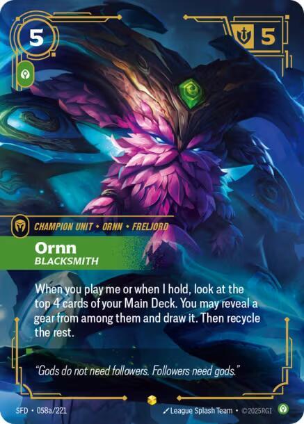 Ornn, Blacksmith (Alternate Art) (058a/221) (SFD)