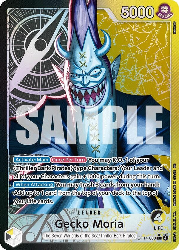 Gecko Moria - OP14-080 (Alternate Art) (OP14-080) (OP14-EB04)