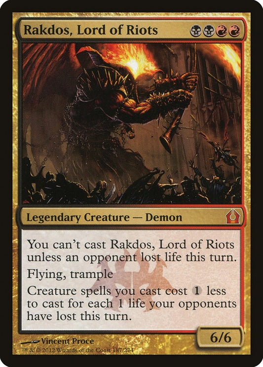 Image for Rakdos, Lord of Riots (187) (RTR) - Magic: The Gathering