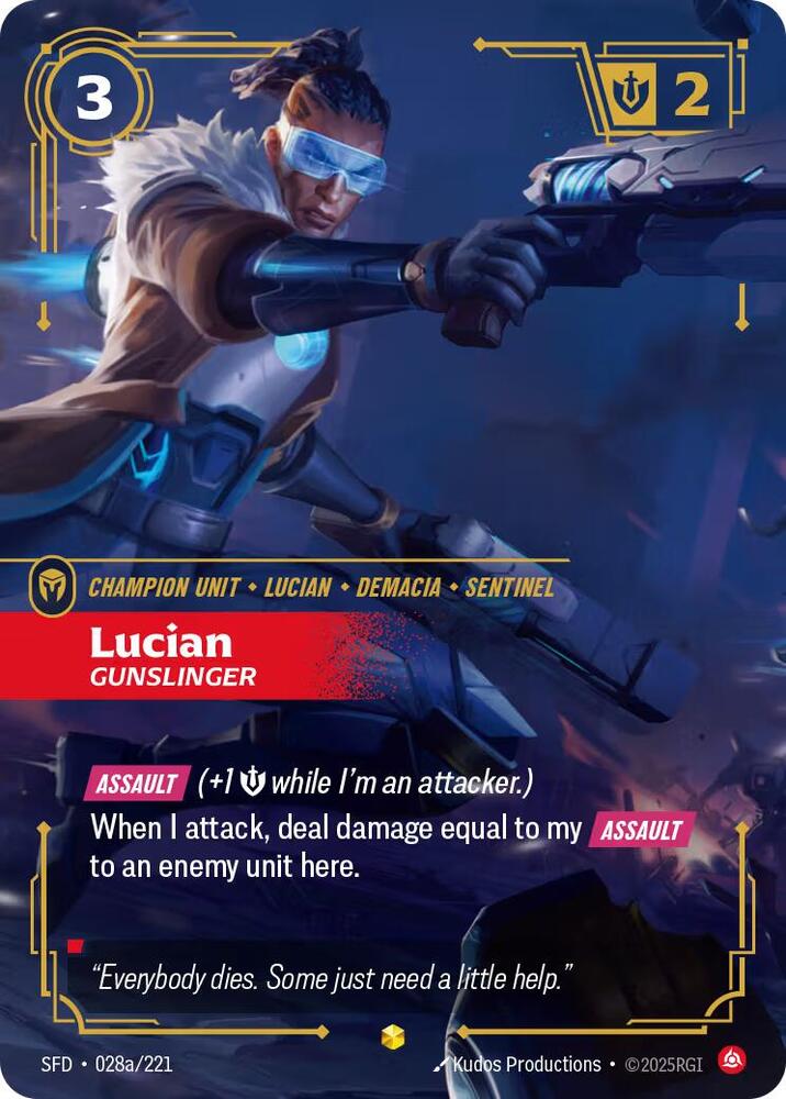 Lucian, Gunslinger (Alternate Art) (028a/221) (SFD)