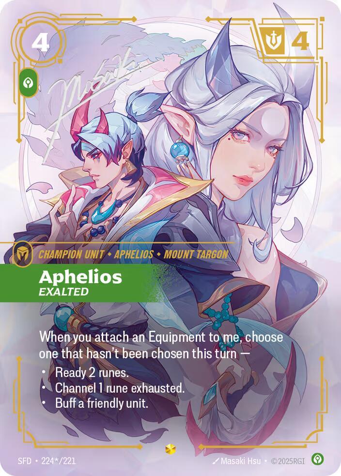 Aphelios, Exalted (Signature) (224*/221) (SFD)