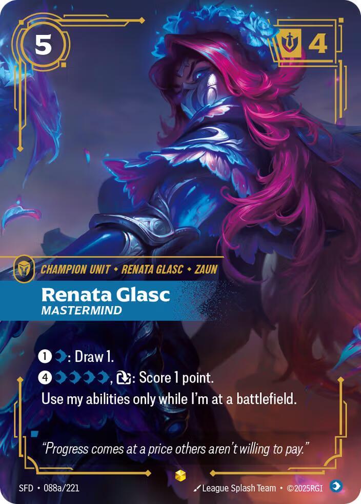 Renata Glasc, Mastermind (Alternate Art) (088a/221) (SFD)