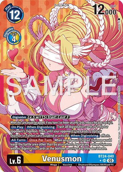 Venusmon (Alternate Art) (BT24-040 SR) (BT-24)