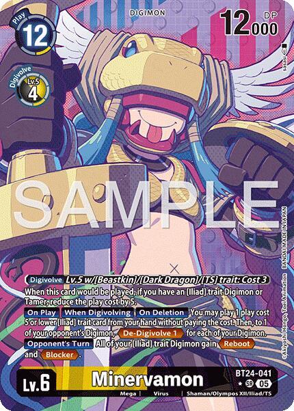 Minervamon (Alternate Art) (BT24-041 SR) (BT-24)