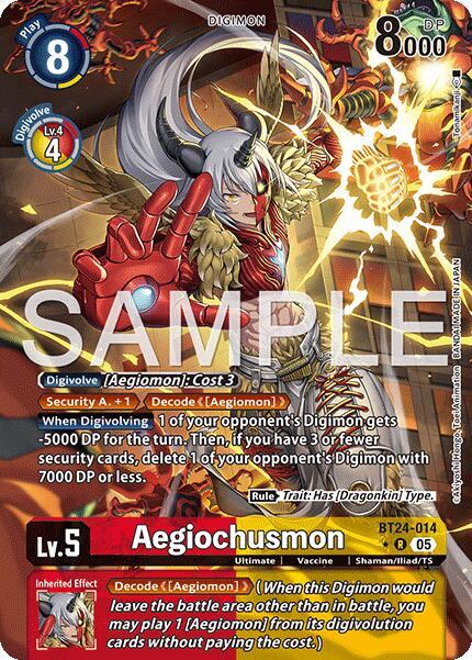Aegiochusmon (Alternate Art) (BT24-014 R) (BT-24)