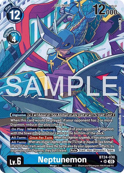 Neptunemon (Alternate Art) (BT24-030 SR) (BT-24)