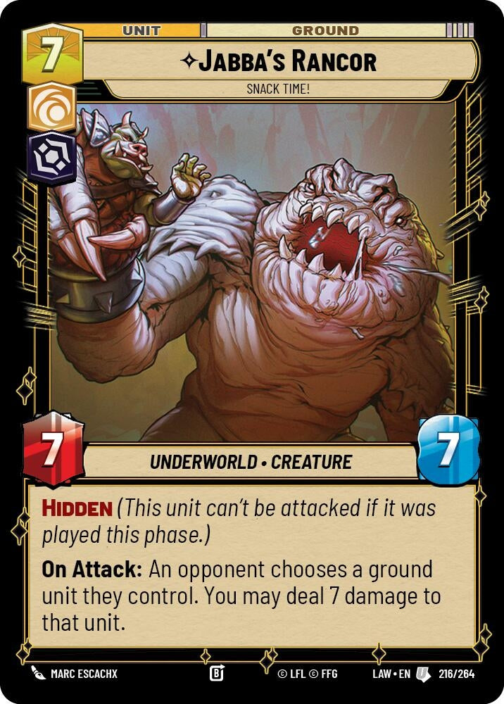 Jabba's Rancor - Snack Time! (216/264) (LAW)