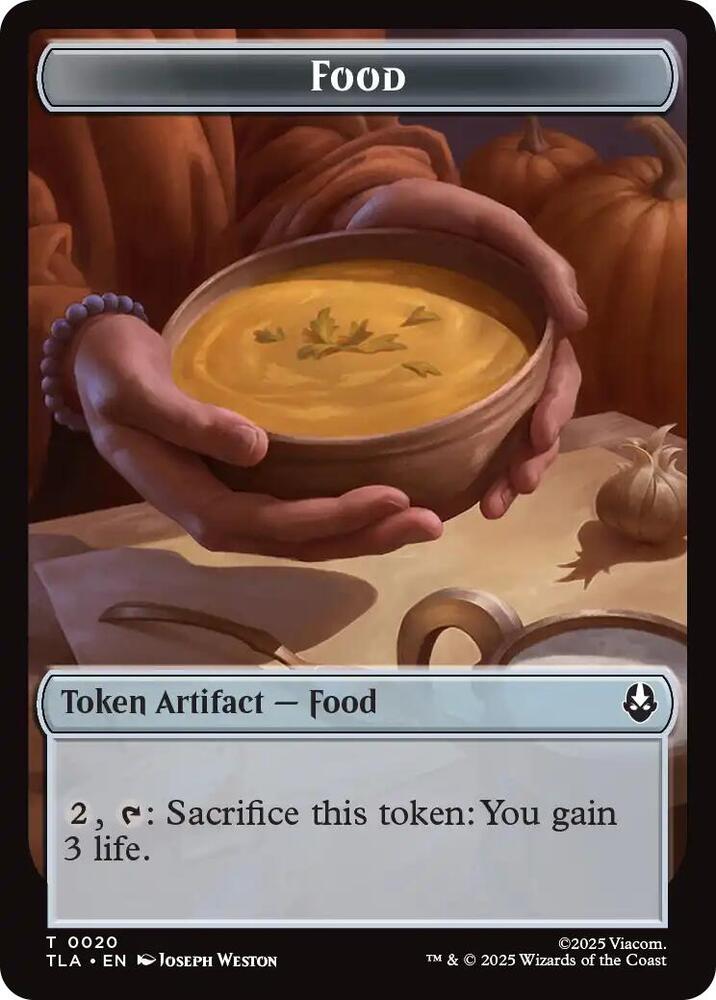 Food (0020) // Ally (0007) Double-Sided Token (20 // 7) (TLA)