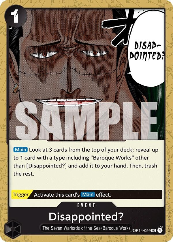 Disappointed? (OP14-099) (OP14-EB04)