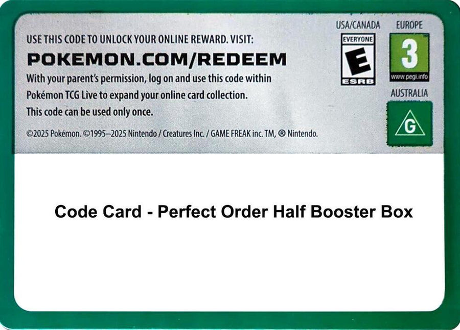 Code Card - Perfect Order Half Booster Boxes (POR)