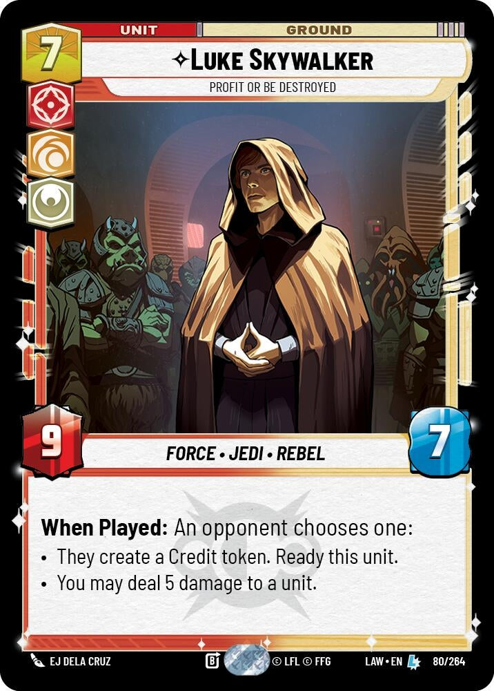 Luke Skywalker - Profit or Be Destroyed (80/264) (LAW)
