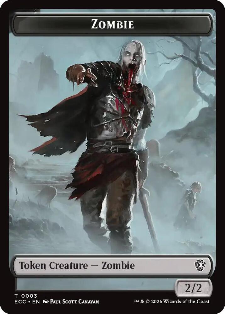 Zombie // Elf Warrior Double-Sided Token (3 // 4) (ECC)