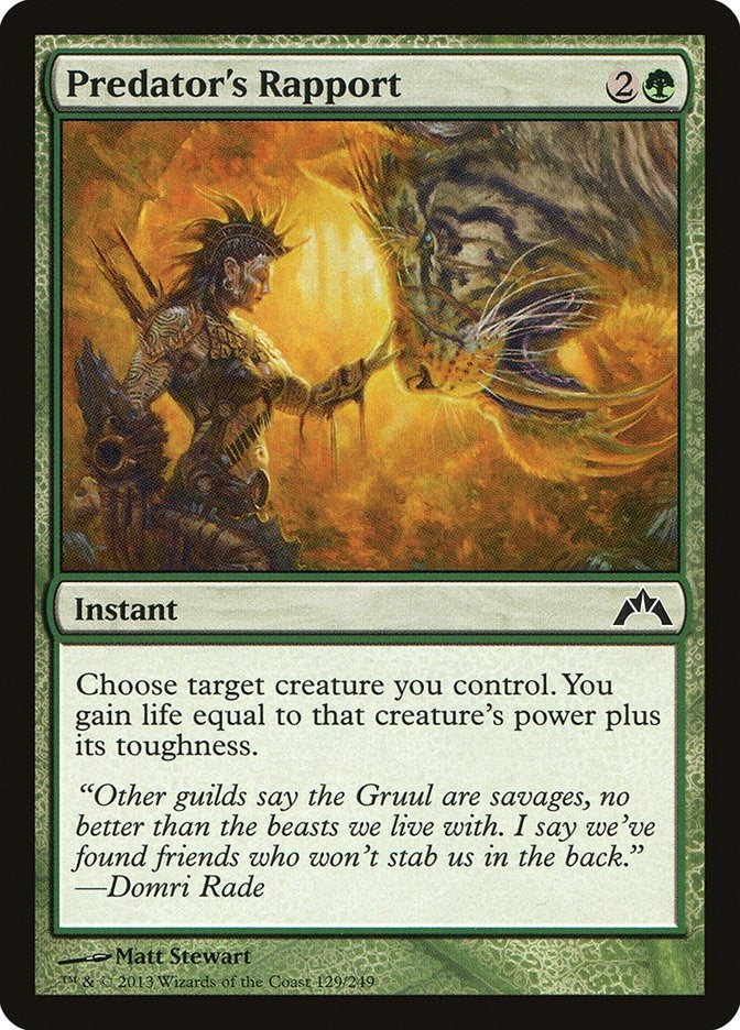 Predator's Rapport (129) (GTC)