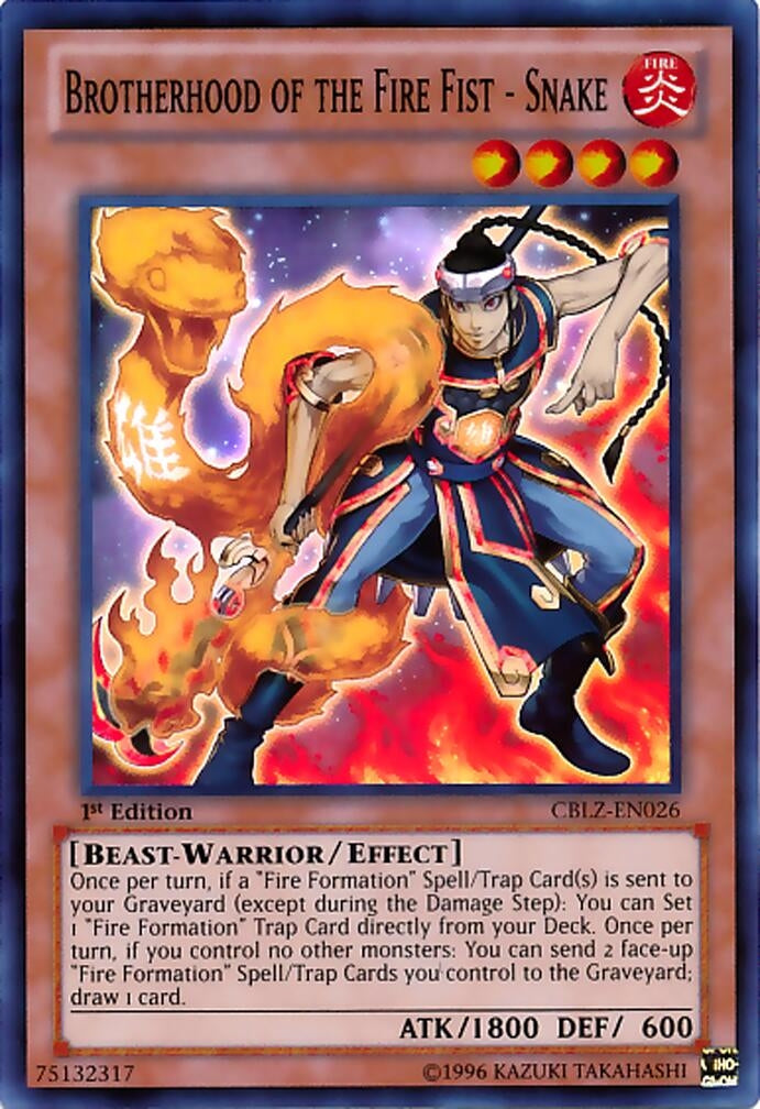 Brotherhood of the Fire Fist - Snake (CBLZ-EN026) (CBLZ)