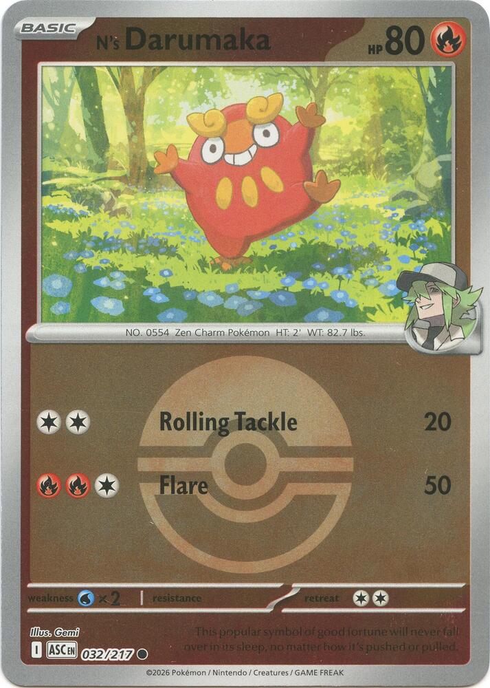 N's Darumaka (Poke Ball) (032/217) (ASC)