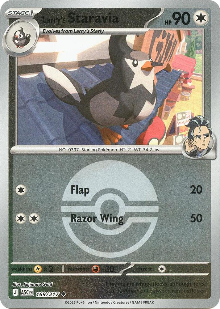 Larry's Staravia (Poke Ball) (169/217) (ASC)