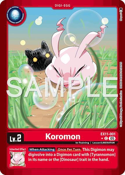 Koromon (Limited Foil) (EX11-001 C) (EX-11)