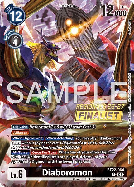 Diaboromon (Regionals 26-27 Season 1 Finalist) (BT22-064 R) (BT-22)