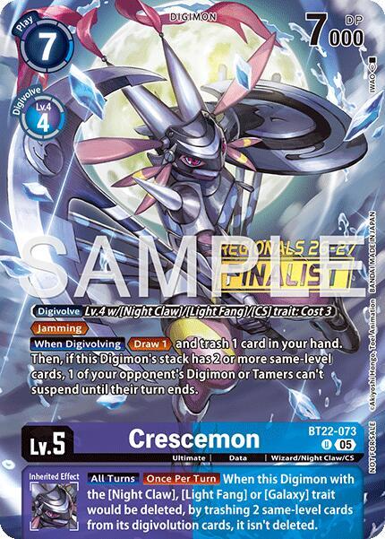 Crescemon (Regionals 26-27 Season 1 Finalist) (BT22-073 U) (BT-22)