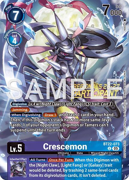 Crescemon (Regionals 26-27 Season 1 Participant) (BT22-073 U) (BT-22)