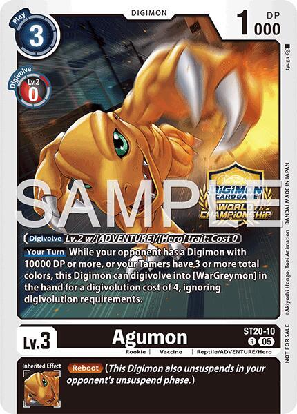 Agumon (World Championship 26–27 Regionals Season 1) (ST20-10 R) (ST-20)
