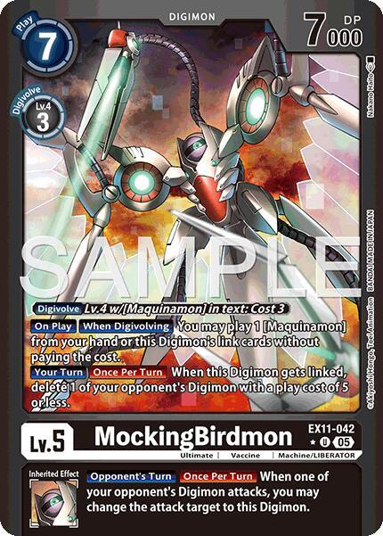 MockingBirdmon (Limited Foil) (EX11-042 U) (EX-11)