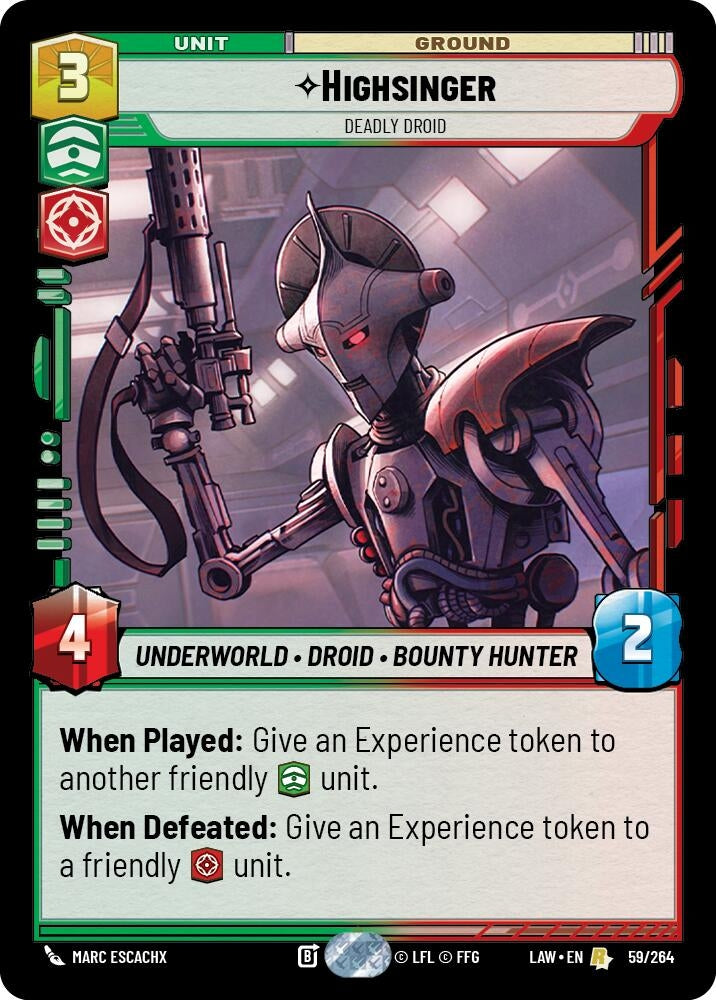Highsinger - Deadly Droid (59/264) (LAW)