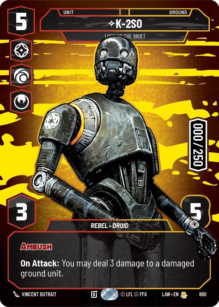 K-2S0 - Locking the Vault (Serialized) (880) (LAW)