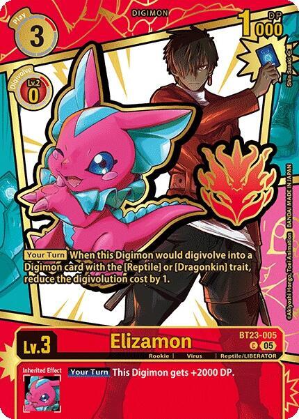 Elizamon (Rare Pull) (BT23-005 C) (EX-11)