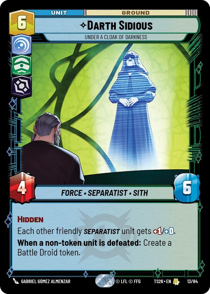 Darth Sidious - Under a Cloak of Darkness (13/84) (TS26)
