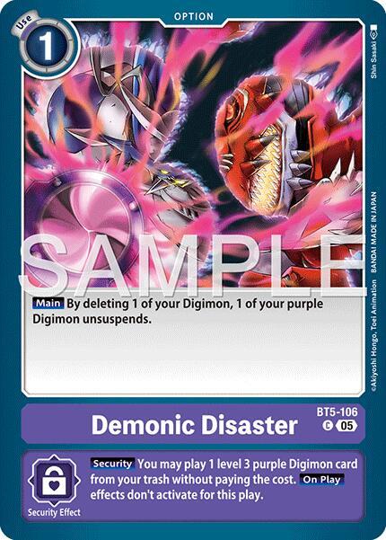 Demonic Disaster (Reprint) (BT5-106 C) (AD-01)