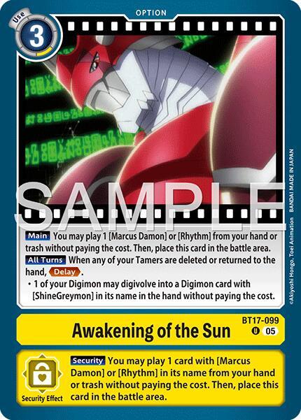 Awakening of the Sun (Reprint) (BT17-099 U) (AD-01)