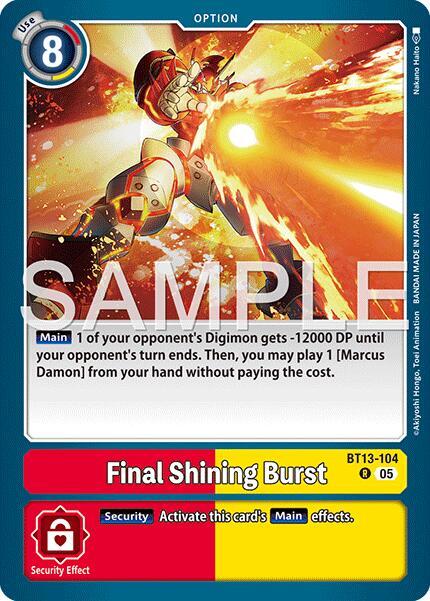 Final Shining Burst (Reprint) (BT13-104 R) (AD-01)