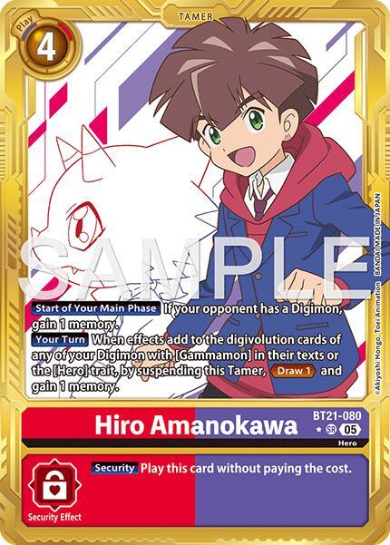 Hiro Amanokawa - BT21-080 (Gold Border) (BT21-080 SR) (AD-01)