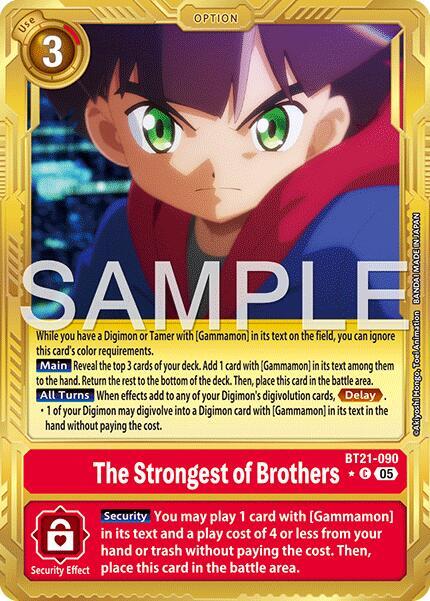The Strongest of Brothers (Gold Border) (BT21-090 C) (AD-01)