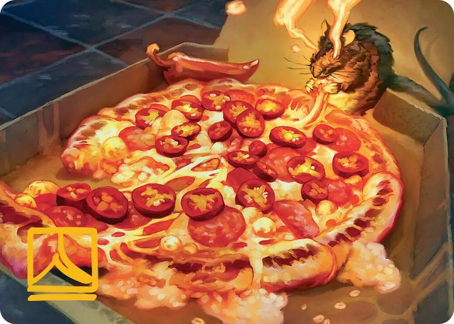 Spicy Oatmeal Pizza Art Card (Gold-Stamped Signature) (11) (ASTMT)