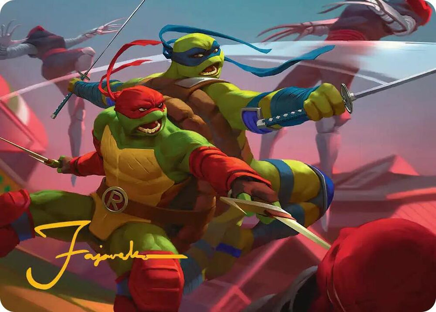 Raph & Leo, Sibling Rivals Art Card (Gold-Stamped Signature) (16) (ASTMT)