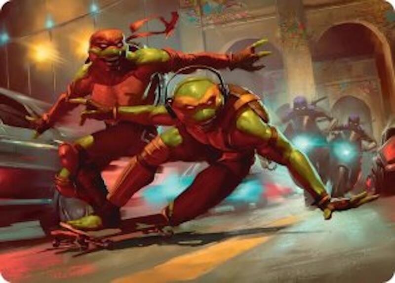 Raph & Mikey, Troublemakers Art Card (17) (ASTMT)