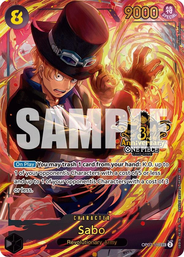Sabo (Japanese Version 3rd Anniversary Set) (OP07-118) (OP-PR)