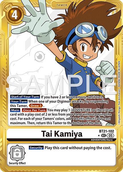 Tai Kamiya - BT21-102 (Gold Border) (BT21-102 SEC) (AD-01)