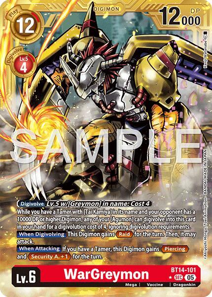 WarGreymon - BT14-101 (Gold Border) (BT14-101 SEC) (AD-01)