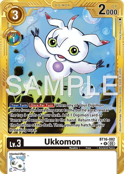 Ukkomon (Gold Border) (BT16-082 R) (AD-01)