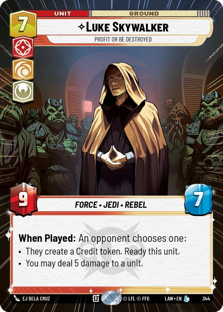 Luke Skywalker - Profit or Be Destroyed (Hyperspace) (344) (LAW)