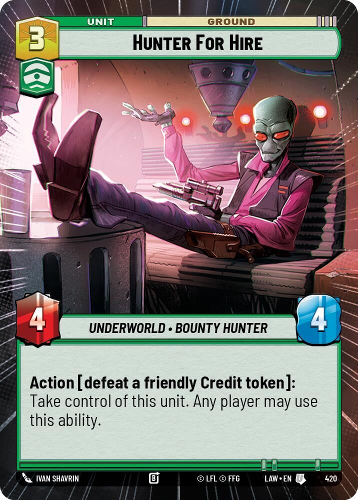 Hunter for Hire (Hyperspace) (420) (LAW)