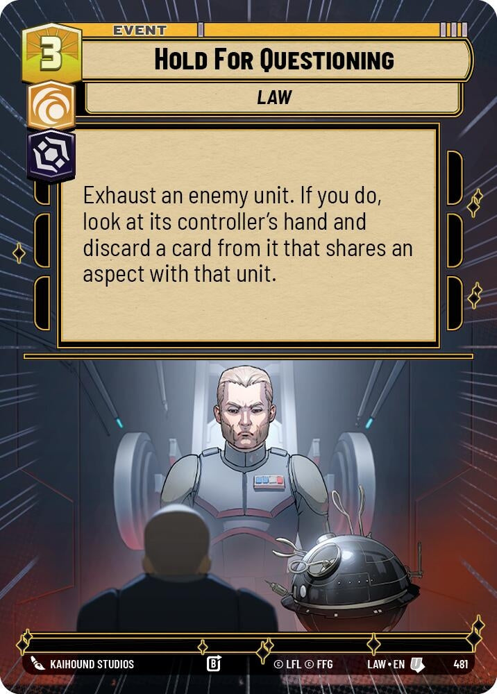 Hold for Questioning (Hyperspace) (481) (LAW)