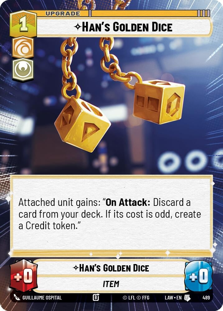 Han's Golden Dice (Hyperspace) (489) (LAW)