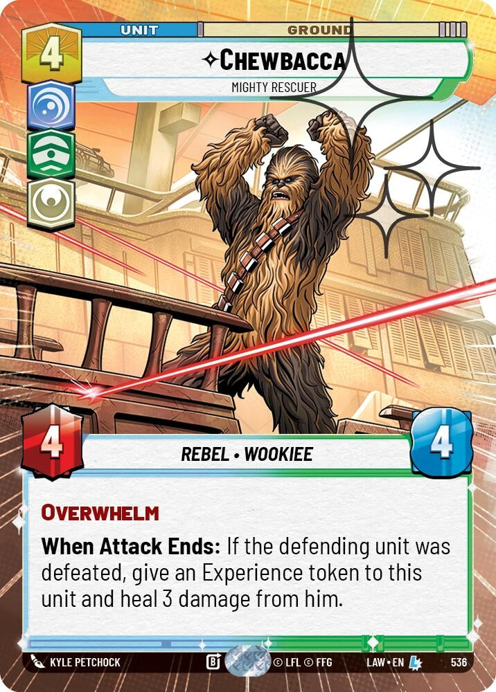 Chewbacca - Mighty Rescuer (Hyperspace Foil) (536) (LAW)